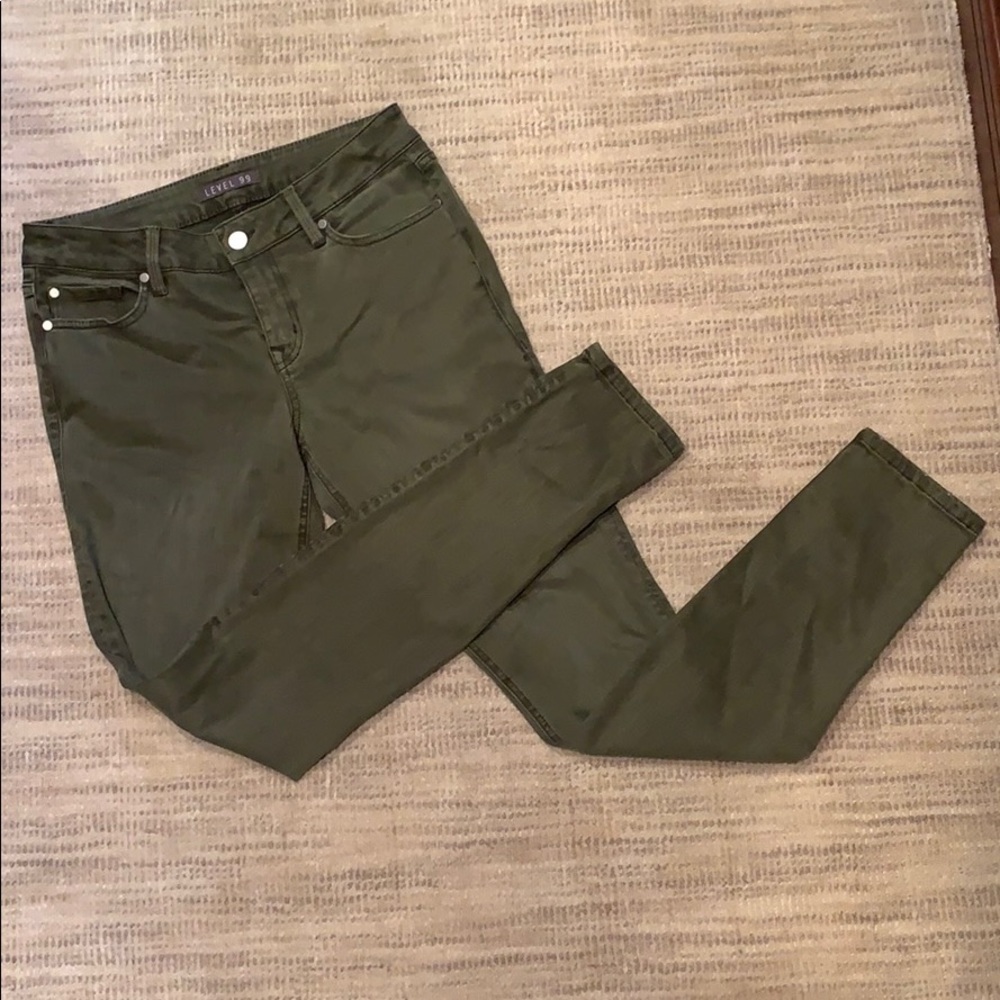 Army Green Slim Fit Jeans